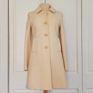 J. Crew Cream Wool Classic Day Coat
